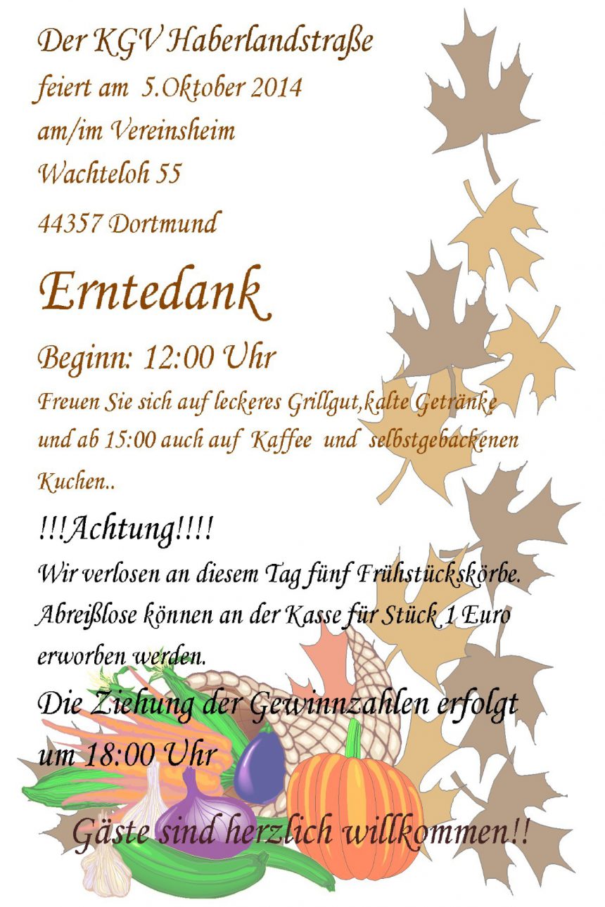 Erntedankfest 2014